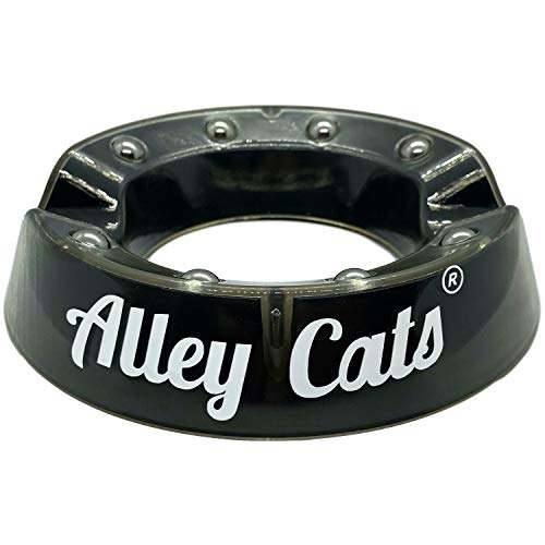 Alley Cats Bowling Ball Cup Stand with Ball Bearing Spinner Holder | Cleaner Mount for Bowling Balls & Accessories | Compatible with Brunswick, Storm, Hammer & More | Ring Shaped Cleaning Display