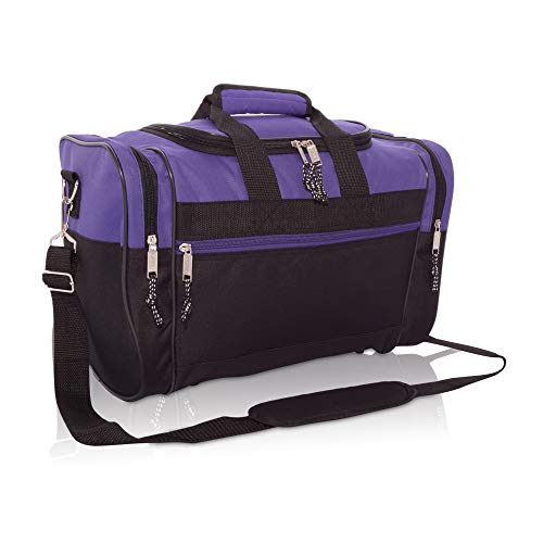 Blank Duffle Bag Duffel Bag in Black and Purple Gym Bag Large