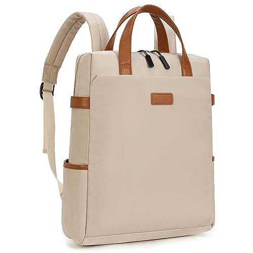 CALLPIONEER Backpack Purse for Women,Mini Backpack Small Backpack for Traveling on Airplane Work Bag Handbags Casual Daypack Backpacks Business Backpack,Beige