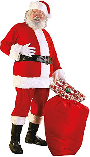 Rubie's mens Flannel Santa Suit With Beard and Wig Adult Sized Costumes, Red/White, Standard US