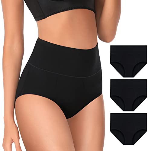YIFOCUS Period Panties Leak Proof Menstrual Underwear Women Tweens Girls,Mulit Size Small Black