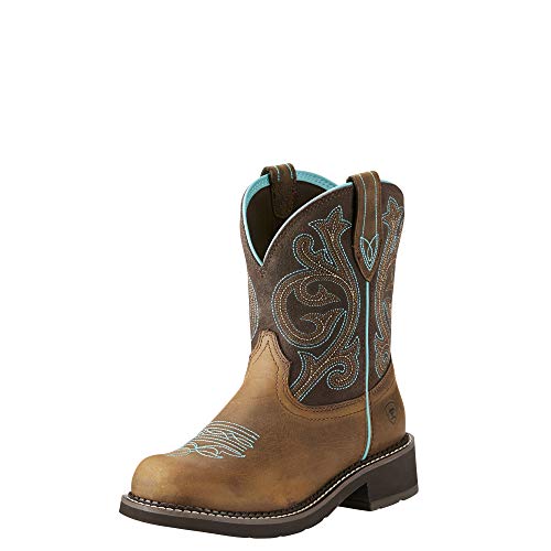 Ariat Womens Fatbaby Heritage Western Boot Distressed Brown/Fudge 8