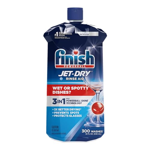 Finish Jet-Dry Liquid Rinse Aid, Dishwasher Rinse Aid, Drying Agent, 32 Fl Oz