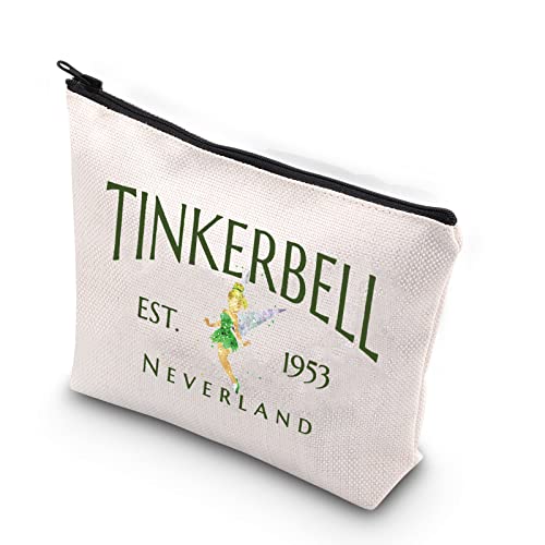 TSOTMO Fairytale Fans Makeup Bag Fairytale Movie Merchandise Makeup Bag Est. 1953 Neverland Gift For Women (TINKERBELL 1953)