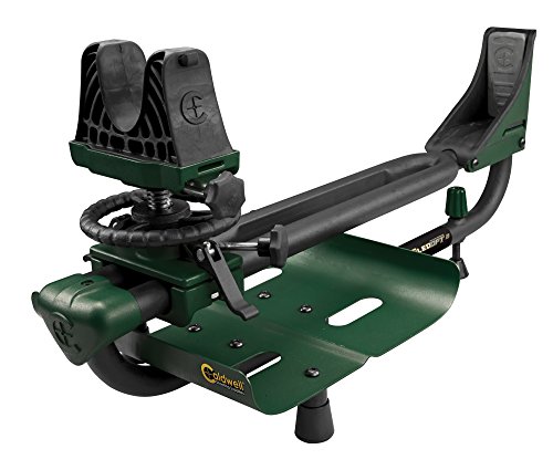 Caldwell Lead Sled DFT 2 Rifle Shooting Rest with Adjustable Ambidextrous Frame for Recoil Reduction, Sight In, and Stability, black, green
