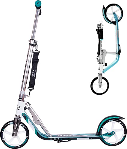 HUDORA Scooter for Ages 6-12 Kids, 8 Years and Up, Teens 12 Years and Up, Lightweight Durable All-Aluminum Frame Adult Scooter with Big Wheels