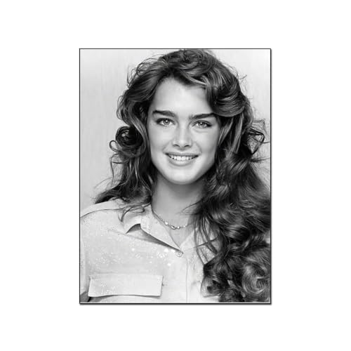 GEBSKI Brooke Shields Sexy Poster American Actress And Model Posters (5) Canvas Painting Wall Art Poster for Bedroom Living Room Decor 12x16inch(30x40cm) Frame-style