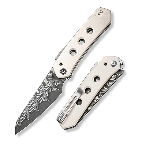 CIVIVI Vision FG Pocket Knife for EDC, Superlock Folding Knife with 3.54' Reverse Tanto Damascus Blade G-10 Handle, Ideal Gift for Men Women C22036-DS1