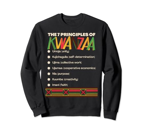 Happy Kwanzaa Kinara 7 Principles Africa Nguzo Saba Sweatshirt