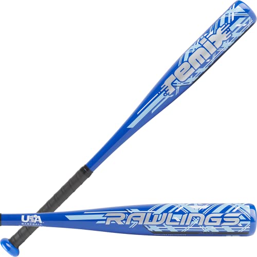 Rawlings Remix T-Ball Bat | USA Baseball | -12 | 1 Pc. Aluminum | 2 1/4 Barrel | Blue | 24 inch