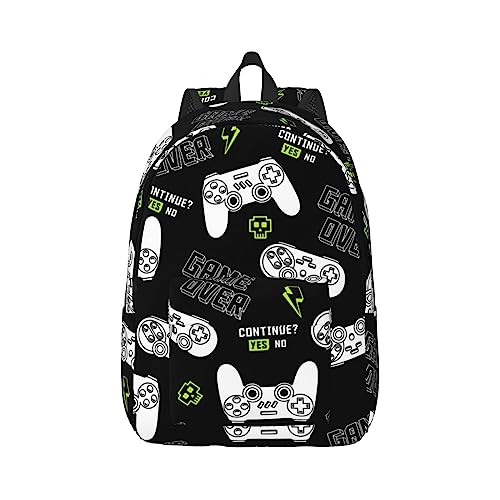 Wiqodme Joystick Gamepad Game Controller Backpack Casual Laptop Daypack Computer Bag for Men Women Travel