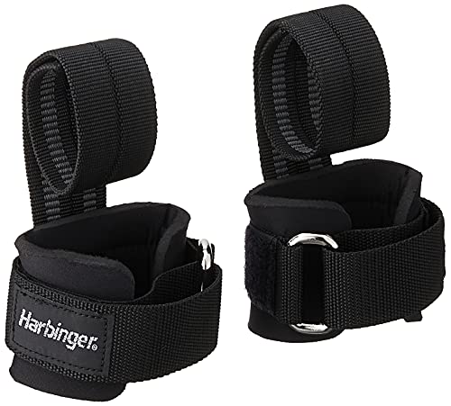 Harbinger 360531 Big Grip No-Slip Nylon Lifting Straps with DuraGrip (Pair), Pro, Black, 11.5 inches