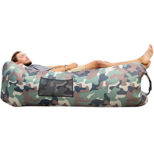 AlphaBeing Inflatable Lounger - Best Air Lounger Sofa for Camping, Hiking - Ideal Inflatable Couch for Pool and Festivals - Perfect Inflatable Beach Chair for Adults