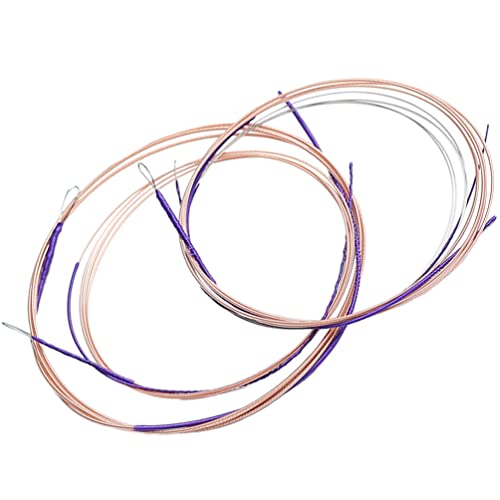 Vaguelly 4pcs Strings Pipa Strings Lute Instrument Go-parts Neck Turkish Baglama Parts for Musical Instrument Oud Instrument Chinese Lute Supplies Piano Practice Steel String Replace