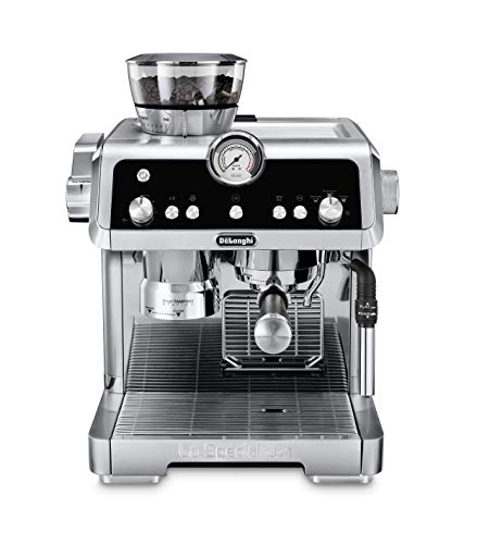 De'Longhi La Specialista Espresso Machine with Sensor Grinder, Dual Heating System, Advanced Latte System & Hot Water Spout for Americano Coffee or Tea, Stainless Steel, EC9335M, 1.3 liters