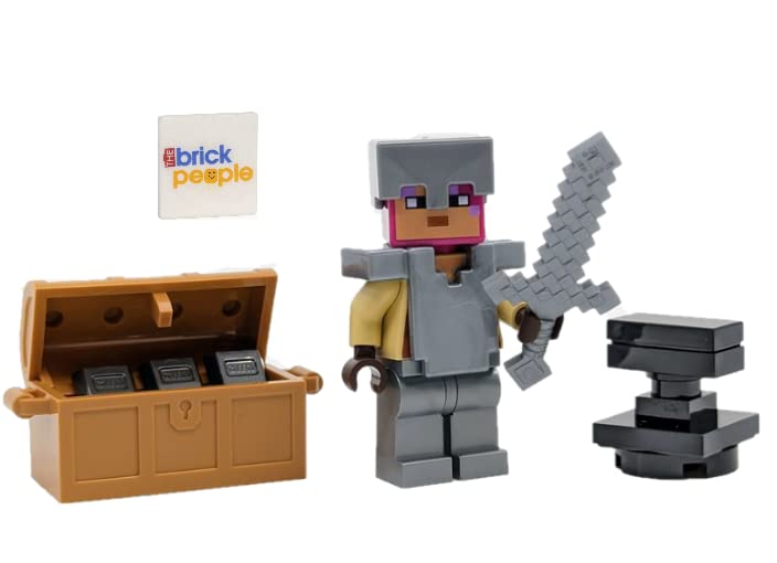 LEGO Minecraft: Knight Minifigure with Chest and Anvil