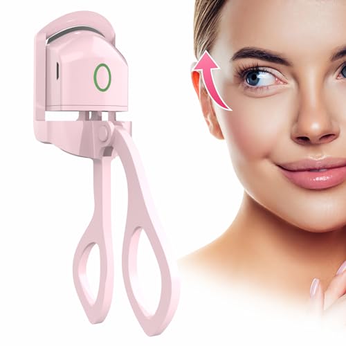 Heated Eyelash Curlers, Rapid Heated Lash Curler,2 Tempreture Setting & USB Rechargeable Eye Lash Curler,Quick Natural Curling for Long Lasting with Sensing Heating Silicone Pad