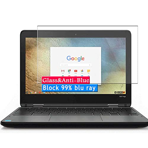 Vaxson Anti Blue Light Tempered Glass Screen Protector, compatible with lenovo N23 YOGA CHROMEBOOK TOUCH 11.6' Visible Area, 9H Film Protectors [ Not Full Coverage ]