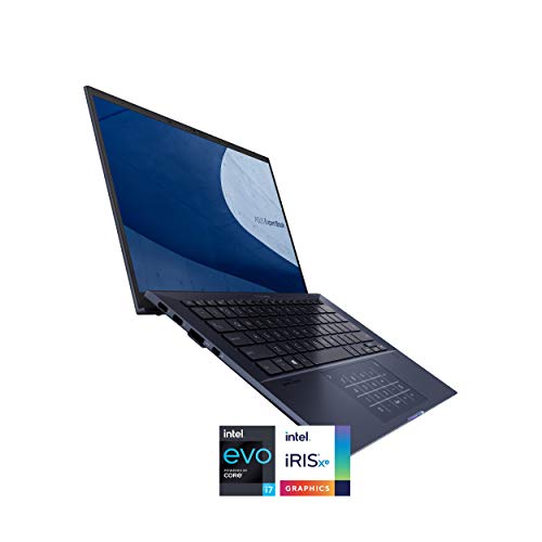 ASUS ExpertBook B9 Thin & Light Business Laptop, 14” FHD Display, Intel Core i7-1165G7 CPU, 1TB SSD, 16GB LPDDRX-RAM, Windows 10 Pro, Up to 17 Hrs-Battery Life-Sleeve, B9450CEA-XH75,Black