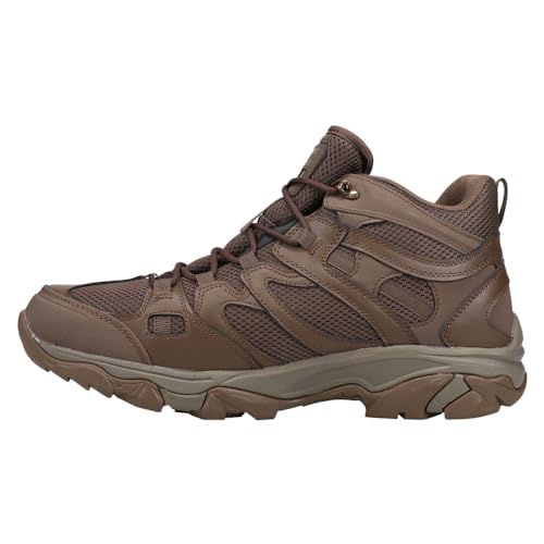 HI-TEC Mens Ht Ravus Mid Wp Lace Up Hiking Hiking Casual Boots Ankle - Brown - Size 10.5 M