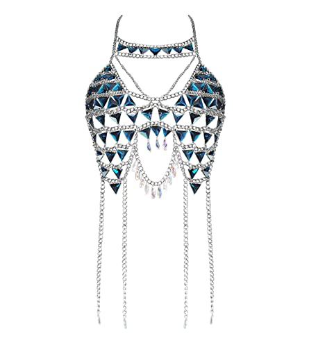 Connie Cloris Women's Sexy Suit Body Chain (C-Silvery Colour)