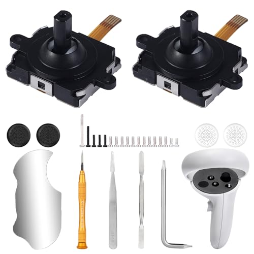 IKPEK 2 Pack Joystick Replacement for Oculus Quest 2 Controller, Joystick Analog Thumb Stick Repair Kit for Oculus Quest 2 Accessories