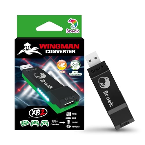 Brook Wingman XB 2 Converter - Wireless Controller Adapter for XB Consoles and PC, Supports Remap and Adjustable Turbo