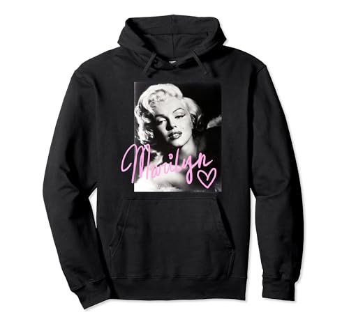 Marilyn Monroe black and white pink handwriting Hoodie Pullover Hoodie