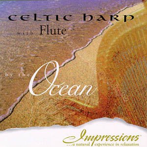 Celtic Harp With Flute By The Ocean