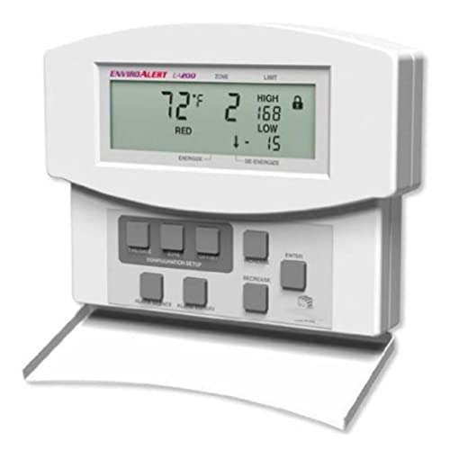 Winland EA400-12 EnviroAlert Environment Monitoring Device, 2-Gang Box/Surface Mount, 12 Volt DC, 200 Milliampere, 4-SPDT Relay Alarm Output, Tamper Proof Lock Setting