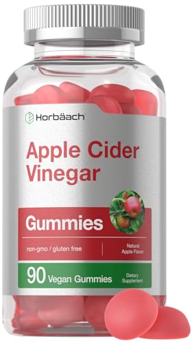 Vegan Apple Cider Vinegar Gummies | 90 Count | ACV Supplement | Natural Apple Flavor | Non-GMO, Gluten Free Gummies for Adults | by Horbaach