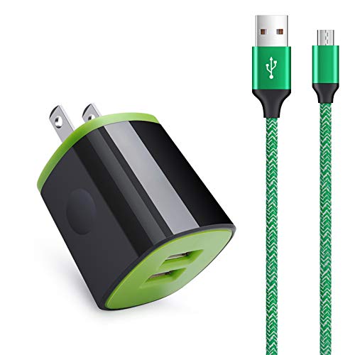 Micro USB Cable Android Charger Wall Plug Compatible for Samsung Galaxy J7 J6 J6+,J4+ J3 J8 A10/10S Prime/Pro,J7 V/Sky Pro/Crown,S6 S7/Edge,LG Q6 Q60 K8 K7,Moto G5S/G5 G4 Plus, 6FT Fast Charging Cords