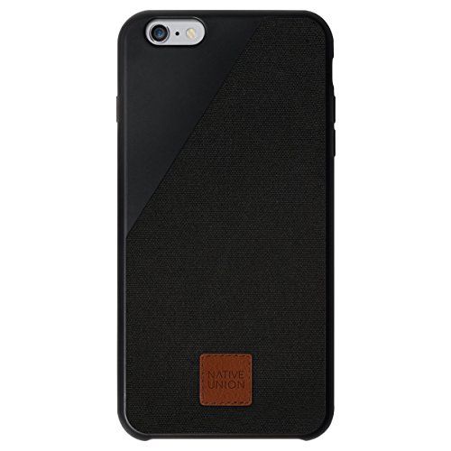 Native Union CLIC 360 Case for iPhone 6 Plus, iPhone 6s Plus - Military Grade Drop-Proof Protective Cover Made with British Waxed Canvas - Charcoal