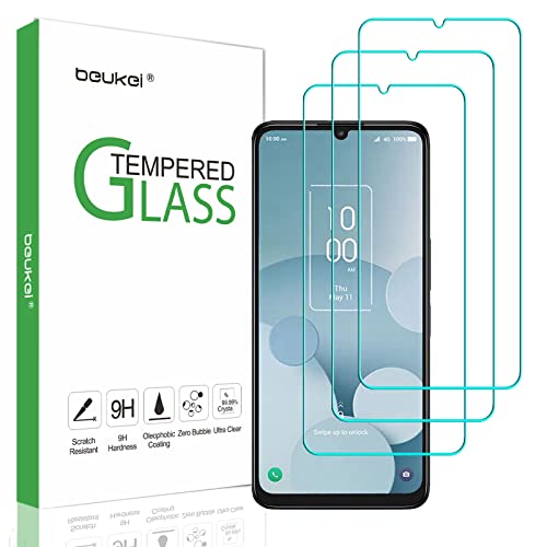 beukei (3 Pack) Compatible for TCL 40 XL 5G /TCL 40XL (2023) Screen Protector Tempered Glass (6.75 inch),Touch Sensitive,Case Friendly, 9H Hardness