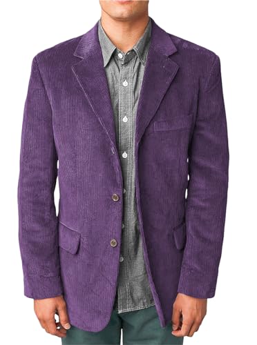 Corduroy Jacket Men Blazer Dusty Blue Mens Corduroy Purple Sport Coat Mens Blazers and Sport Coats New Year Jacket Men L