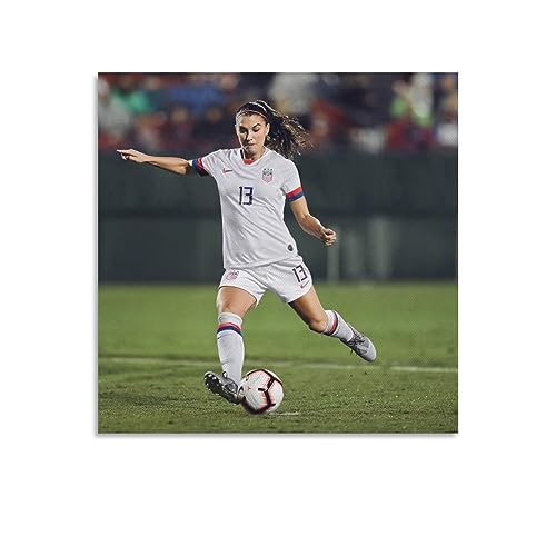 ZHYUZW Famous Football Player Alex Morgan Poster Decorative Painting Canvas Wall Art Living Room Posters Bedroom Painting 16x16inch(40x40cm)