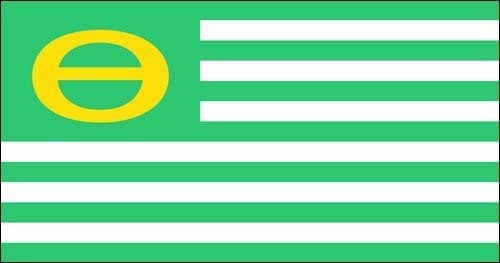 Ecology Theta Flag 3M Reflective Sticker | Environment Global Warming Green