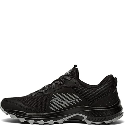 Saucony Men's Excursion TR15 Trail Running Shoe, Black/Shadow, 12