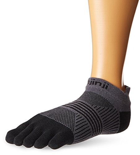 Injinji Women's Run Lightweight No-Show (Medium/Large, Black)