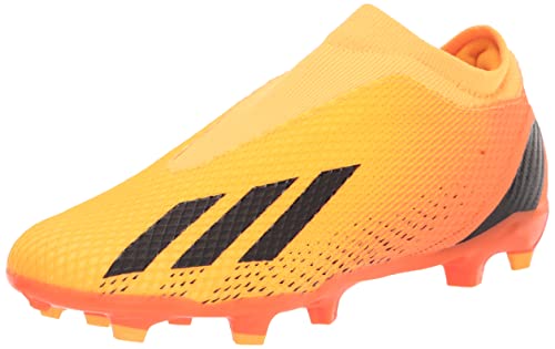 adidas Unisex X SPEEDPORTAL.3 Laceless Firm Ground Soccer Shoe, Solar Gold/Black/Team Solar Orange, 9 US Men