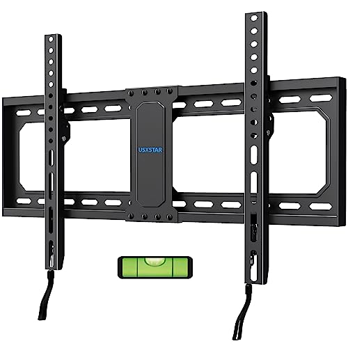 UL Listed Fixed TV Wall Mount for 37-82 Inch TVs, Low Profile TV Mount Fits 16', 18', 24' Studs, Wall Mount TV Bracket with Quick Release Lock, Max VESA 600x400mm, Holds up to 132 lbs by USX STAR