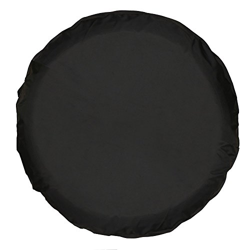 Moonet PVC Leather Spare Tire Wheel Cover for Car Truck SUV Camper Trailer Universal Fit RV JP FJ, R15 Black (for Overall Wheel Diameter 27-29 inch)