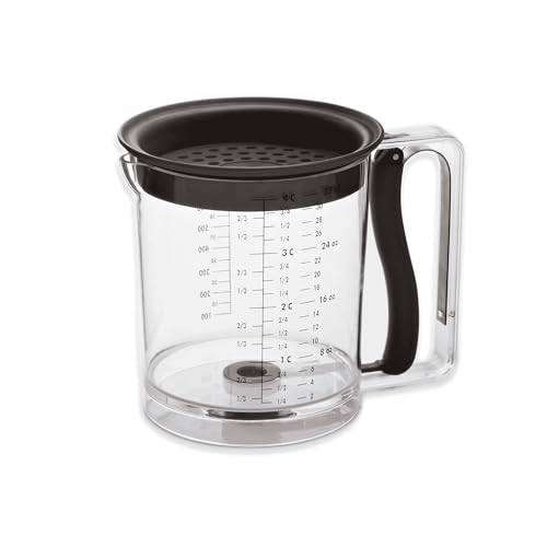 Amco 32oz Grease Separator with Bottom Release | Dishwasher Safe | Innovative Design for Mess-Free Pouring | Incremental Measurement Markings for Accuracy
