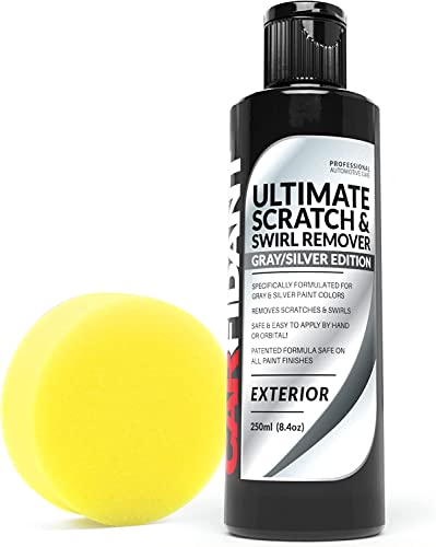 Carfidant Scratch and Swirl Remover for Gray & Silver Paints - Ultimate Car Scratch Remover - Polish & Paint Restorer - Easily Repair Paint Scratches, Scratches, Water Spots! Car Buffer Kit