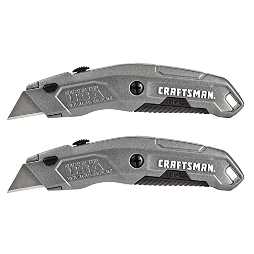 CRAFTSMAN Utility Knife, Quick Change, Retractable, 6 Blade, 2-Pack (CMHT10588)
