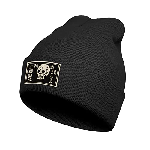 Ztuhjvy Skeleton Beanie Black Beanie Fisherman Beanie Hat for Men Women