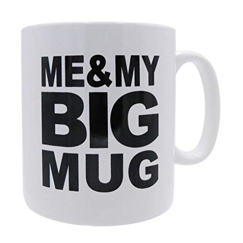 Mug BIG Coffee Mug oversize Huge 28 ounces Mega Size Cup, Extra Large for Big drinks, Office desk decor novelty Gift Coffee Lovers XL Coffee Mug, Secret Santa (ME & MY BIG MUG)