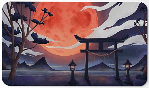 Paramint Blood Moon Torii Gate (Stitched) - MTG Playmat - Compatible for Magic The Gathering Playmat - Play MTG, YuGiOh, TCG - Original Play Mat Art Designs & Accessories