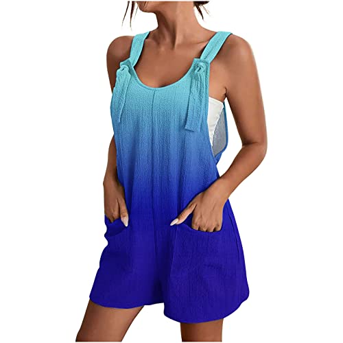 Rompers for Women 2024 Plus Size Summer Outfits Overall Shorts Jumpsuits with Pocket One Piece Jumpsuits,Rompers Summer Beach Casual Short Trendy One Piece Cruise Vacation Outfits Deals of The Day