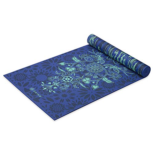 Gaiam Yoga Mat Premium Print Reversible Extra Thick Non Slip Exercise & Fitness Mat for All Types of Yoga, Pilates & Floor Workouts, Divine Impressionist, 68'L x 24'W x 6mm Thick
